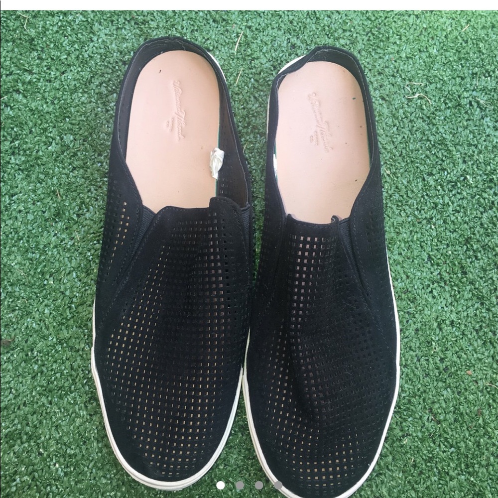 Black Slide On Flats.